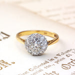 Sparkly Date 1978 Diamond Daisy Cluster Ring