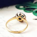 Prettiest Vintage Emerald & Diamond Florette Ring