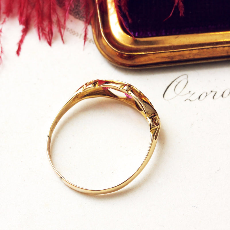 Delightful Antique Edwardian Ruby & Diamond Ring