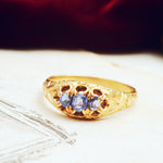 Antique Natural Sapphire Gold Ring