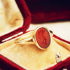 Roman Styled Carnelian Intaglio Ring