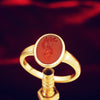 vintage gold carnelian ring