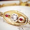 Lovely Quality Vintage Diamond & Ruby 18ct Gold Bracelet