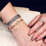 vintage diamond and ruby gold bracelet