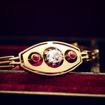 vintage diamond and ruby gold bracelet