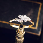 Antique Diamond Crossover Ring