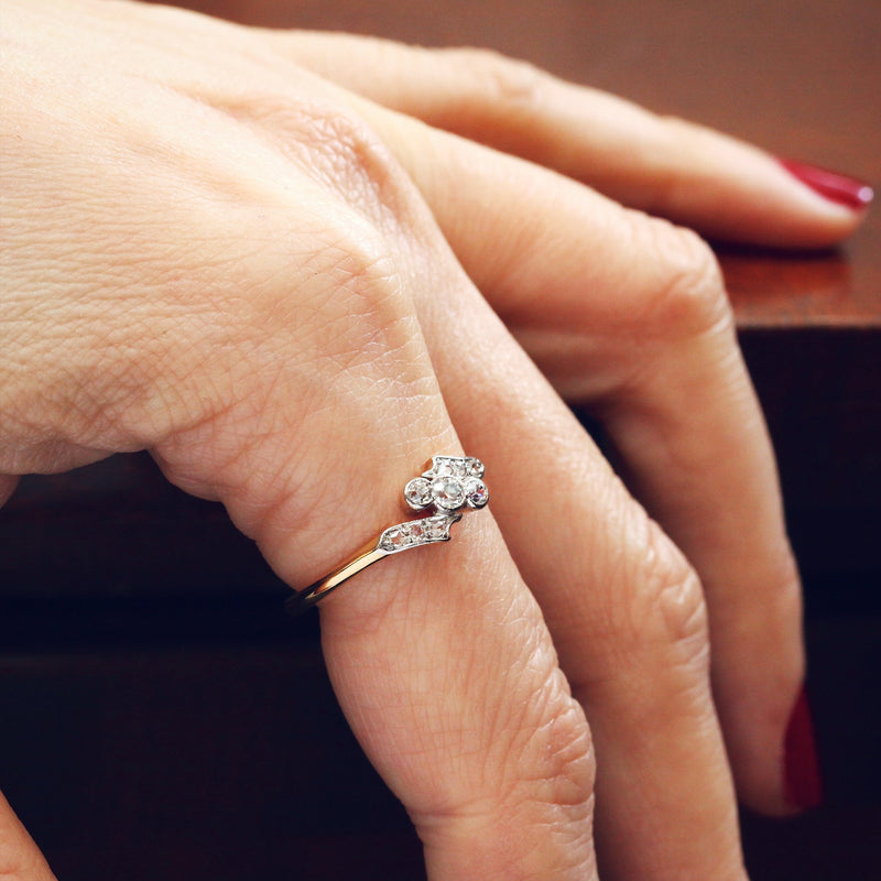 Tiffany & Co. 18k Yellow Gold Diamond Set Crossover Etoile Ring | Rich  Diamonds