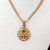 Vintage Silver Gilt Citrine Pendant