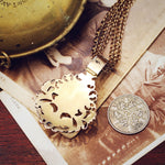 A Fascinating Vintage Silver Gilt Citrine Pendant