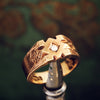 Striking Vintage Deco Style 9ct Gold and Diamond Ring