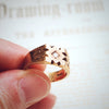 Striking Vintage Deco Style 9ct Gold and Diamond Ring