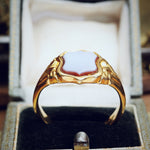 Date 1922 Shield Shaped Sardonyx Signet Ring