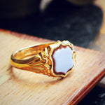 Date 1922 Shield Shaped Sardonyx Signet Ring