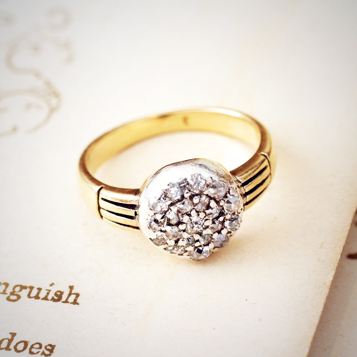 Most Charming Victorian Hand Cut Diamond Ring