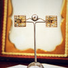 Funky Vintage Gold Abacus Stud Earrings