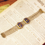 Continental Silver Gilt Filigree & Enamel Bracelet