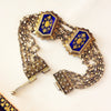 Continental Silver Gilt Filigree & Enamel Bracelet