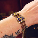 Continental Silver Gilt Enamel Bracelet