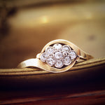 Daintiest Dated 1921 Diamond Cluster Ring