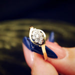 Antique Dated 1921 Diamond Cluster Ring
