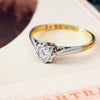 Vintage Brilliant-cut Diamond Solitaire Engagement Ring