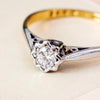 Vintage Brilliant-cut Diamond Solitaire Engagement Ring