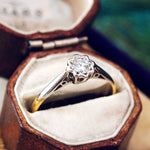 Vintage Brilliant-cut Diamond Solitaire Engagement Ring