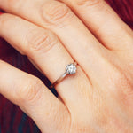 Vintage Brilliant-cut Diamond Solitaire Engagement Ring