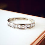 Vintage Diamond Half Eternity Band Ring