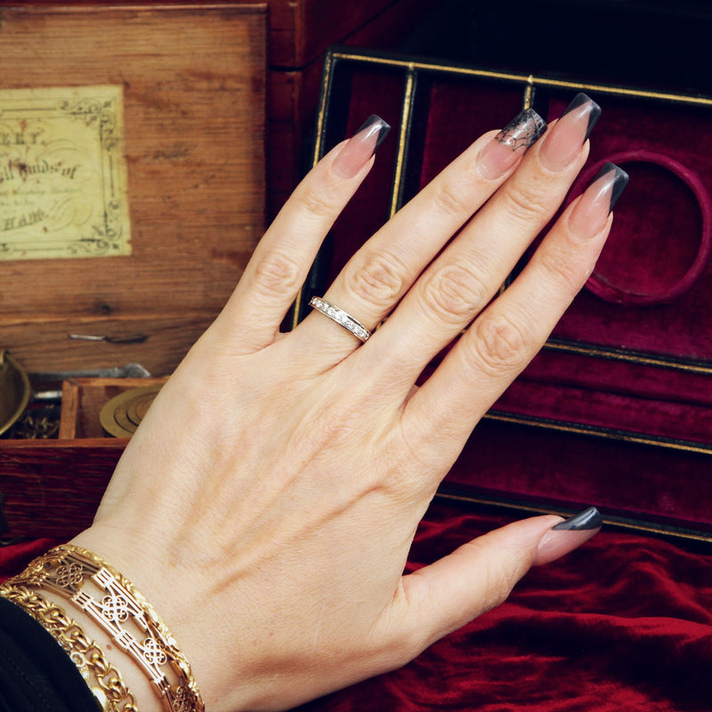 Most Adored Vintage Diamond Half Eternity Band Ring
