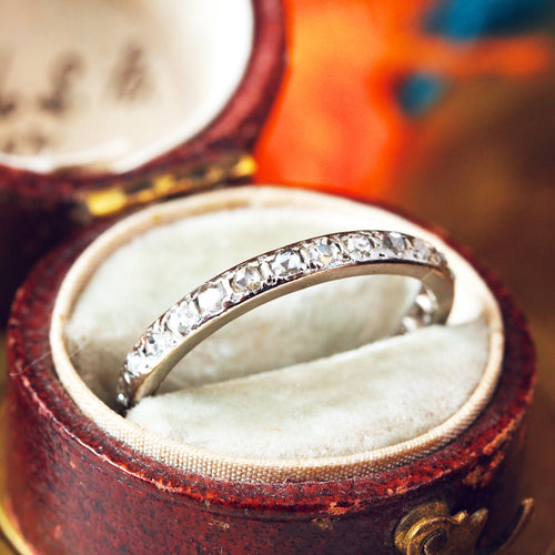 Vintage Rose Cut Diamond Eternity Ring