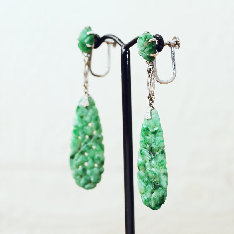 Vintage Jadeite Drop Earrings