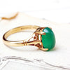 Vintage Green Agate Dress Ring
