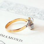 Vintage Art Nouveau Diamond & Pearl Ring