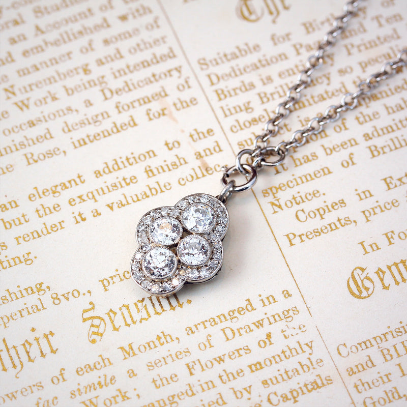 SWOON Divinely Glamorous Vintage Art Deco Diamond Pendant Fetheray