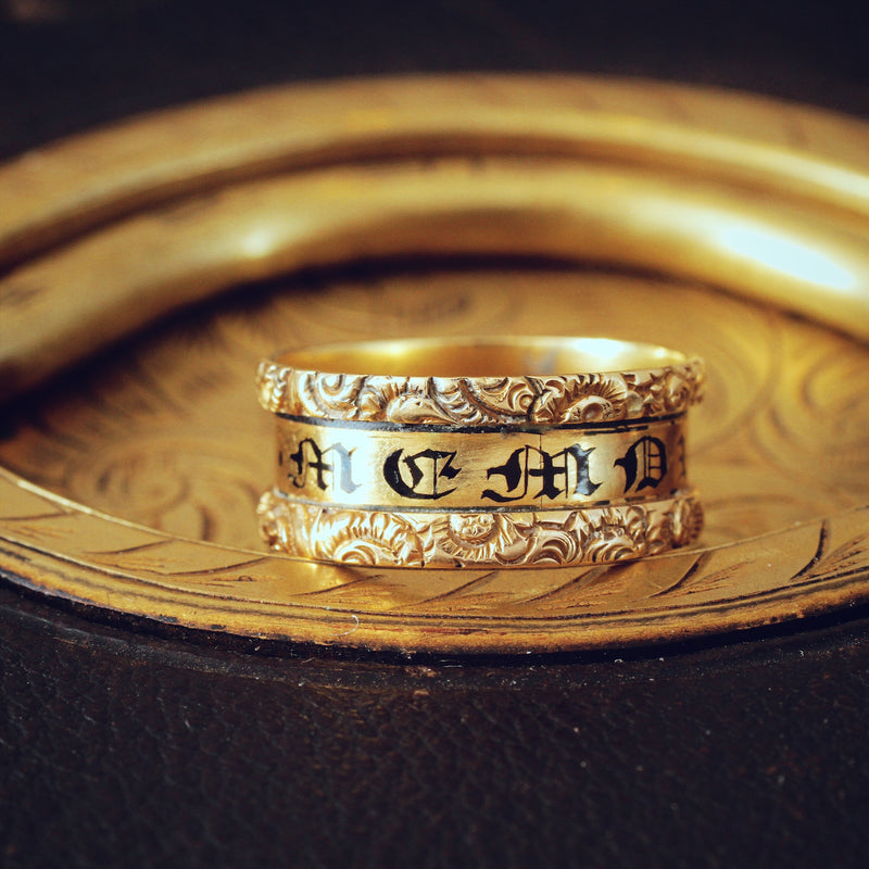 Antique Dedicated 'In Memory Of' Mourning Ring