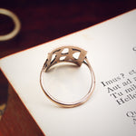 Statement Vintage 'H' 9ct Gold Ring