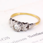 Vintage 1950's Art Deco Diamond Engagement Ring