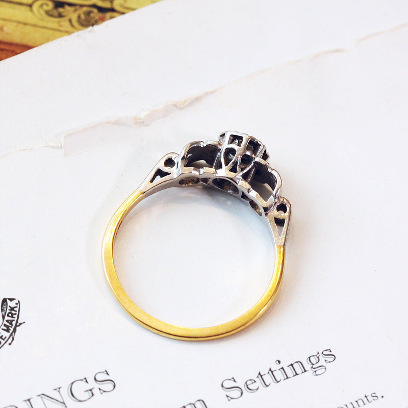 Vintage 1950's Art Deco Diamond Engagement Ring