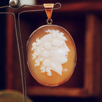 Antique Shell Cameo of Goddess Flora