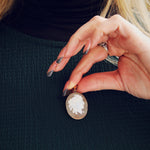 Antique Shell Cameo of Goddess Flora