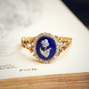 Antique Early Georgian Rose Cut Diamond & Enamel Ring