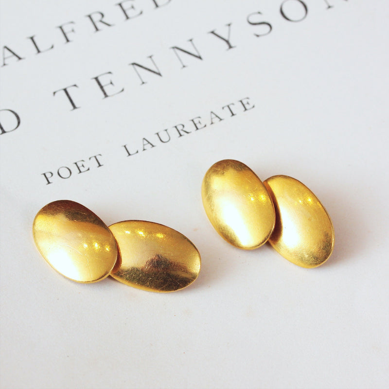 Vintage 18ct Gold Oval Cufflinks