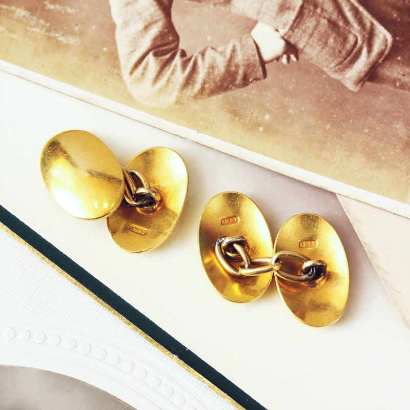 Oval cufflinks sale