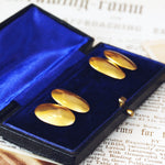 Vintage 18ct Gold Oval Cufflinks