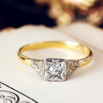 Vintage Art Deco Diamond Engagement Ring