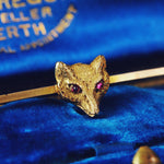 Antique Victorian Fox Tie Pin or Brooch