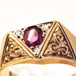 Awesome Vintage Ruby & Diamond Dress Ring