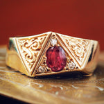 Awesome Vintage Ruby & Diamond Dress Ring