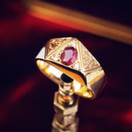Awesome Vintage Ruby & Diamond Dress Ring